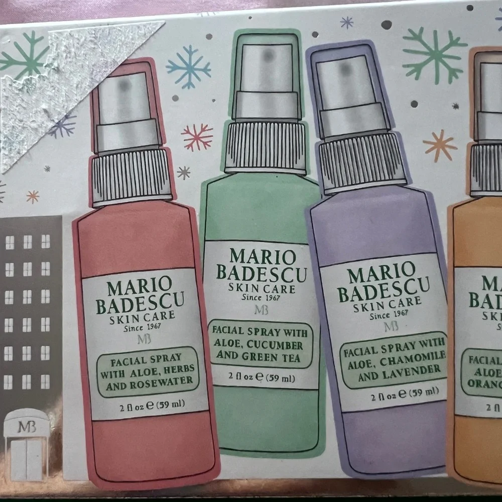 Mario Badescu Mini Mist Collection - green, purple, orange, blue, pink